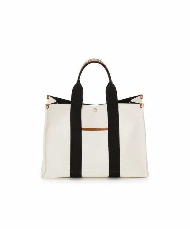 TOPKAPI 【Breath TOPKAPI】NEO CANVAS ネオキャンバス カラーハンドル トートバッグ ホワイト