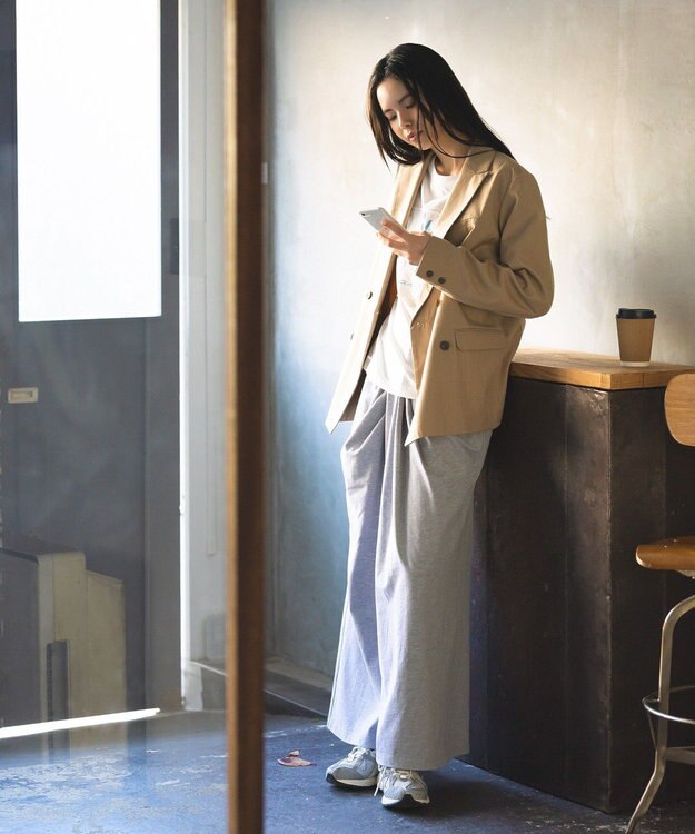 CRAFT STANDARD BOUTIQUE フロントタックドレープワイドパンツ Gray Mixture