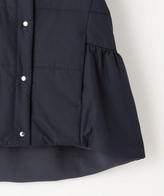 ANY SIS S 【2WAY】フェミニンペプラムパデット ベスト ネイビー×杢ネイビー