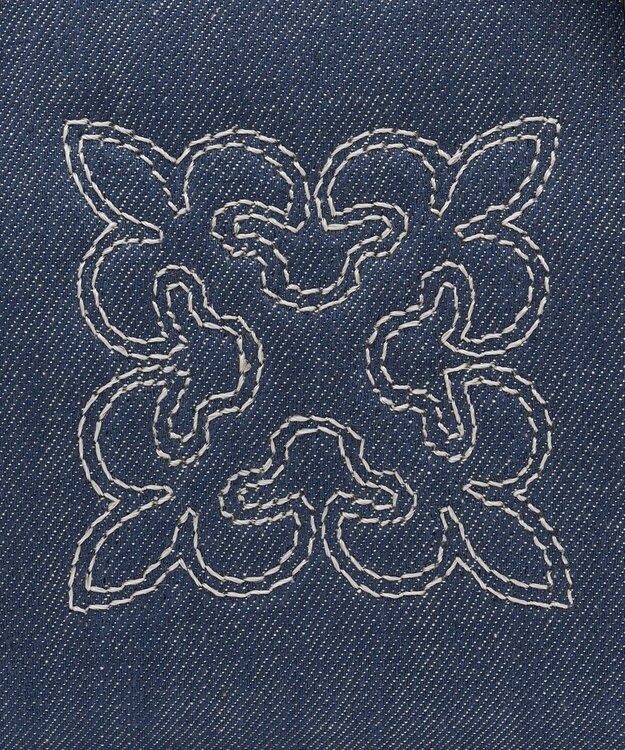 russet 【刺繍モノグラム】デニム2WAYミニボストンバッグ(CE-1773) Indigo