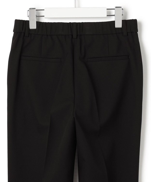 23区 【洗える】ウォームストレッチ テーパード パンツ ブラック系