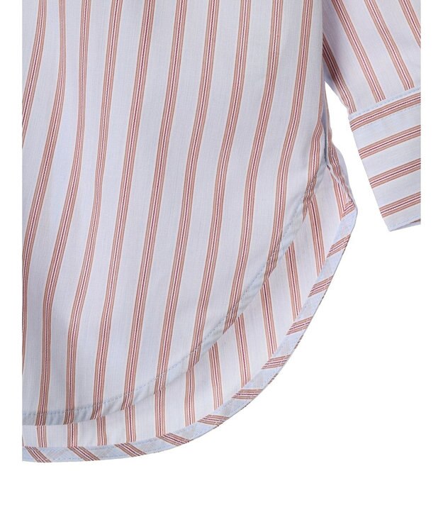 Green Parks イージーケア　ドビーストライプシャツ Sax