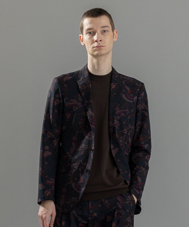 JOSEPH HOMME 新型・新柄【洗える/ストレッチ/シワになりにくい】クールドッツストレッチ メキシカンプリント ジャケット ダークブラウン系5