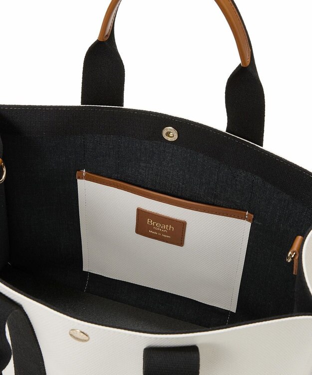 TOPKAPI 【Breath TOPKAPI】NEO CANVAS ネオキャンバス カラーハンドル トートバッグ ホワイト