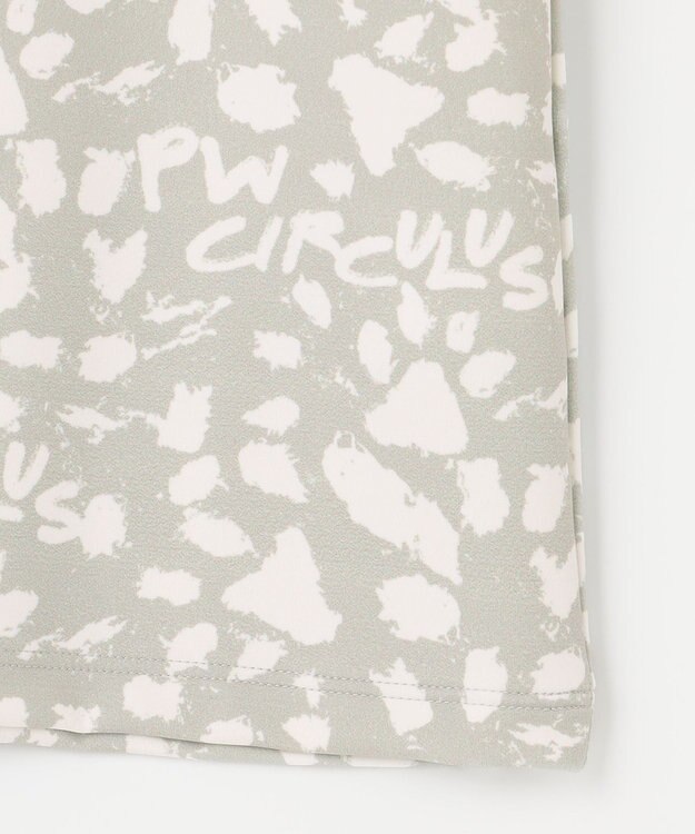 PW CIRCULUS 【WOMEN】【ストレッチ/UVケア】アニマルプリント ロゴ モックネック シャツ ホワイト系5