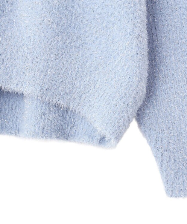 YECCA VECCA ラメシャギードルマンニット Light Blue