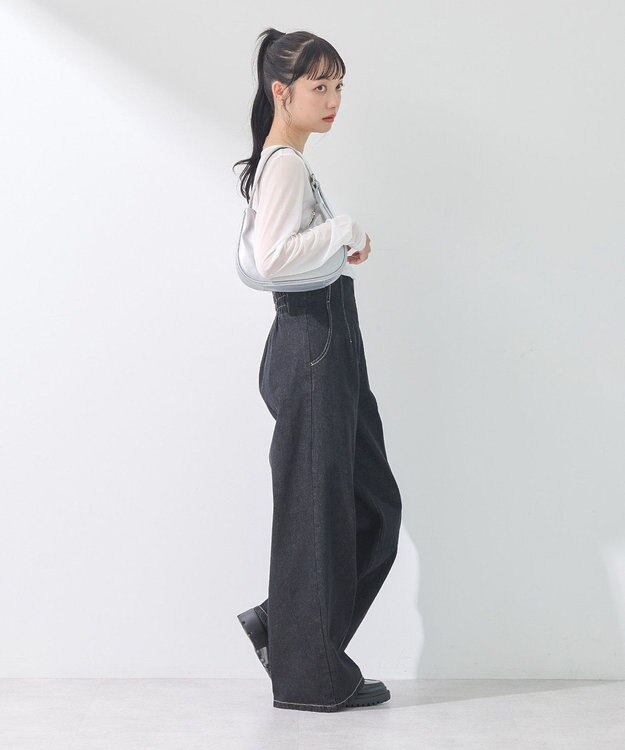 earth music&ecology リボンプリントシアープルオーバー White