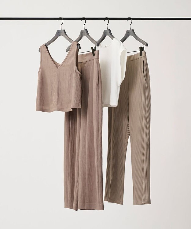 uncrave ドレープツイル ワイドパンツ トープ