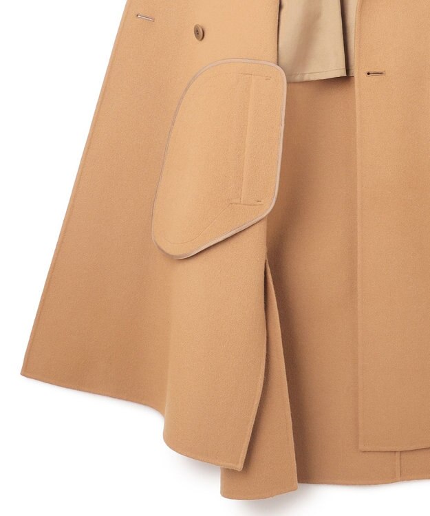 23区 L 【滝沢眞規子さん着用】ウールリバー  コート キャメル系