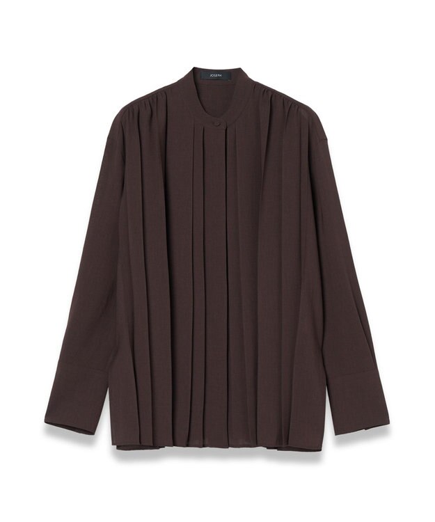 JOSEPH エアリープリッセ　ロングスリーブブラウス Ebony
