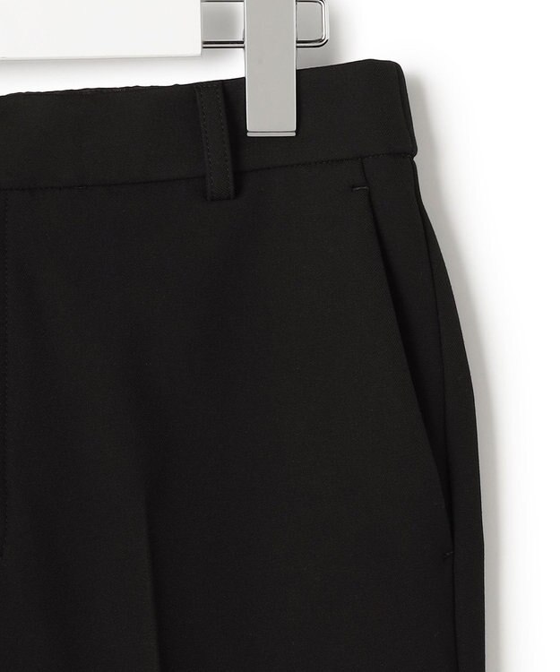 23区 【洗える】ウォームストレッチ テーパード パンツ ブラック系