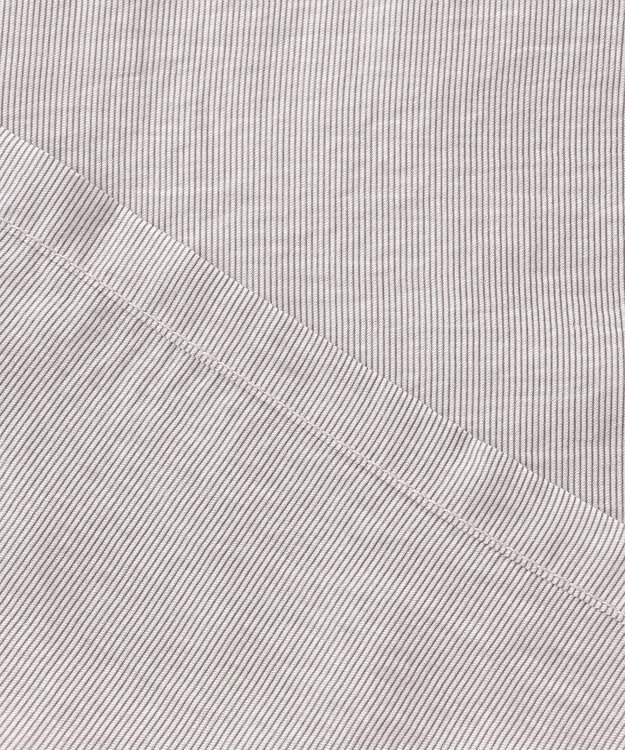 JOSEPH HOMME ストレッチマイヤー　ウイングカラー半袖シャツ ライトグレー系