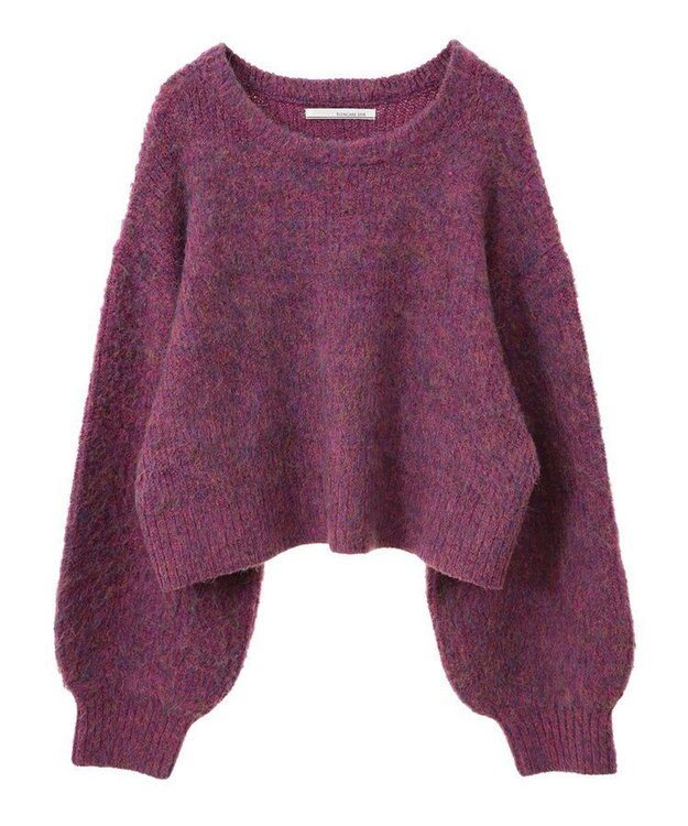 Green Parks ・ＥＬＥＮＣＡＲＥ　ＤＵＥ　ミックスシャギーニット Purple