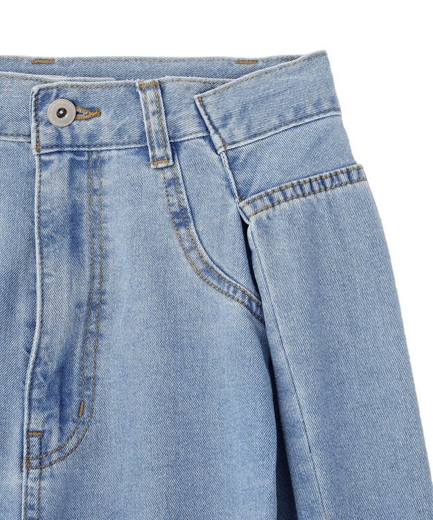 earth music&ecology タックバルーンデニム Light Indigo