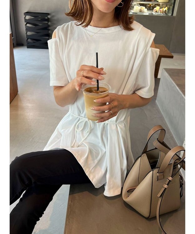 Green Parks ショルダーカットチュニック Off White