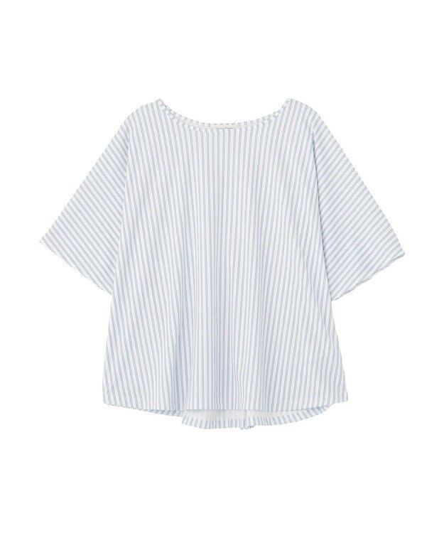 Green Parks マルチ機能バックデザインブラウス Stripe