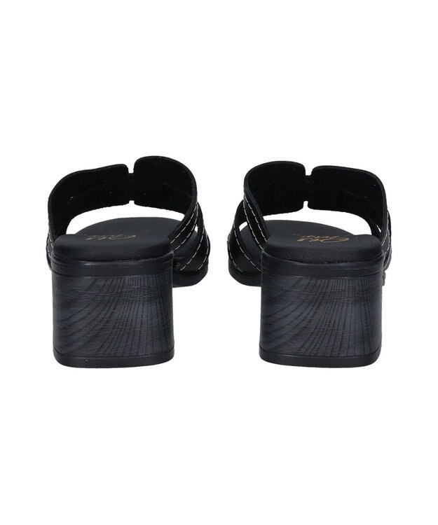 INTER-CHAUSSURES 【Oh my Sandals】チャンキーヒールレザーサンダル ブラック