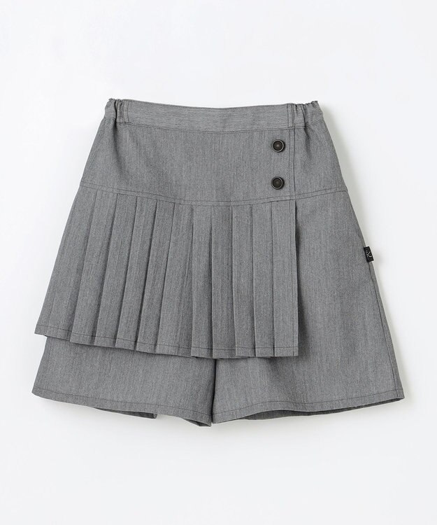 組曲 KIDS 【110-140㎝】プリーツ ショートパンツ グレー