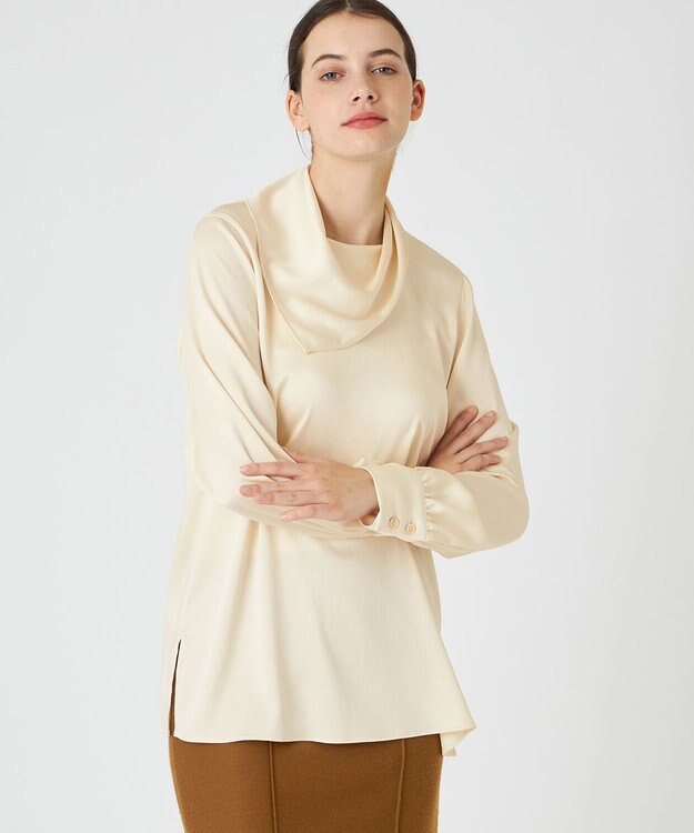BEIGE， MABILLON / スカーフブラウス Ecru