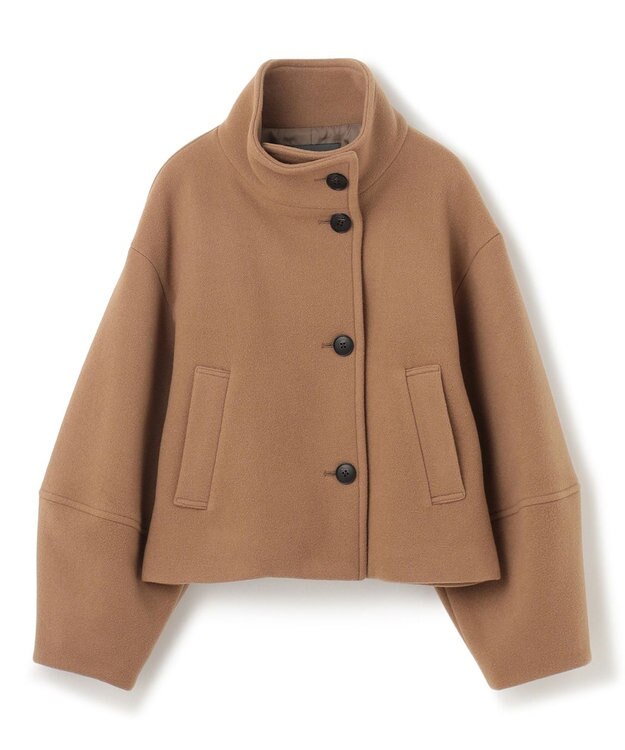 uncrave 【撥水】プルーフ メルトン スタンドネック コート（uncrave STANDARD） キャメル