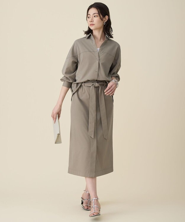 自由区 【SHIHOさん着用・2WAY仕様】フラップカーブミニクラッチ バッグ ライトグレー