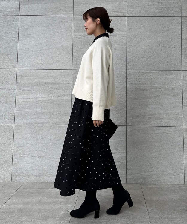 UNFILO L フライヨーク ワンピース ブラックドット