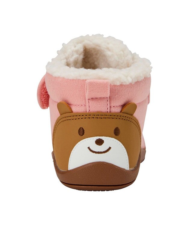 MIKI HOUSE HOT BISCUITS 【14-16cm】 かかと顔ドン あったかボア付き セカンドシューズ ピンク