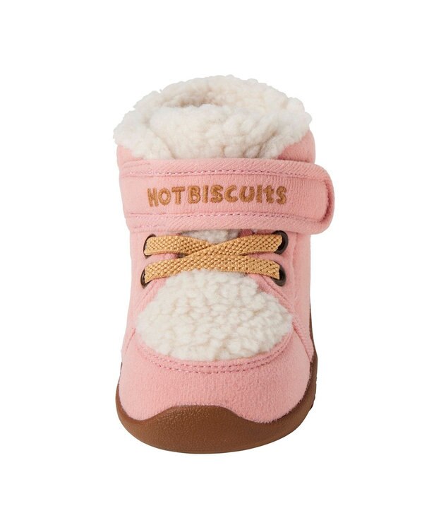MIKI HOUSE HOT BISCUITS 【14-16cm】 かかと顔ドン あったかボア付き セカンドシューズ ピンク