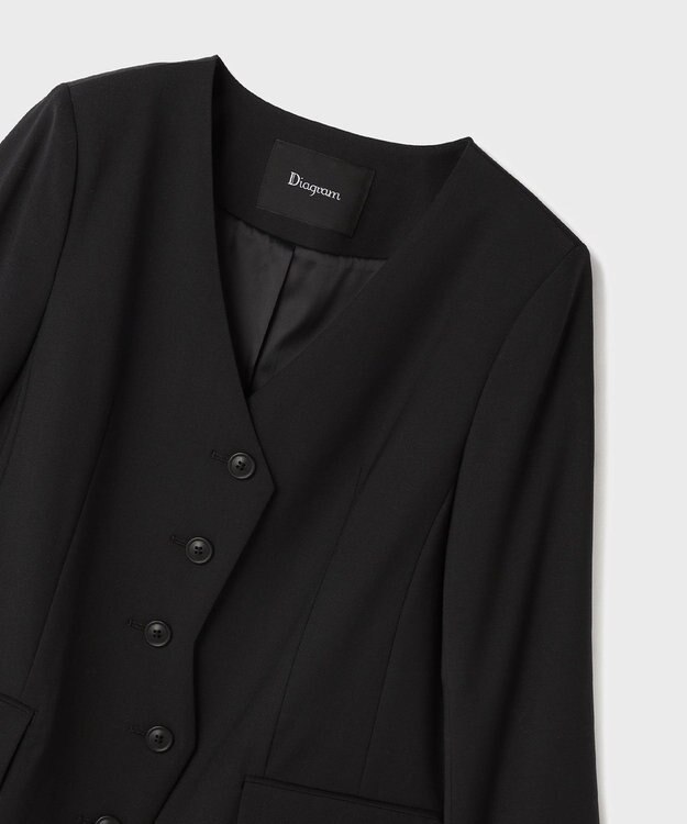 GRACE CONTINENTAL デザインフロントジャケット ブラック