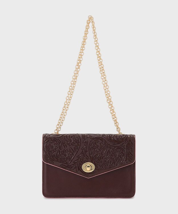 GRACE CONTINENTAL 【Valentine】LetterMiniBag ブラウン