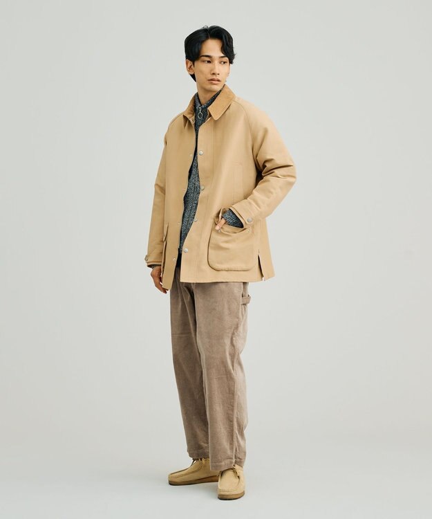 J.PRESS YORK STREET 【UNISEX】ポリエステルサージ ハンティングジャケット ベージュ系