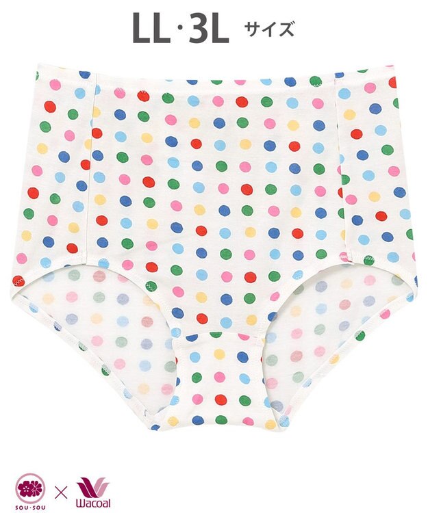 ワコール／睡眠科学 ショーツ SOU・SOU(R) 天竺素材 YBX640とペア 3Lまで対応 大きいサイズ YPX640 睡眠科学／ワコール アイボリー