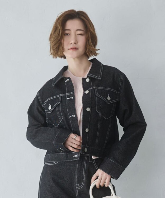 WEGO 【SETUP対応アイテム】デニムジャケット デニムブラック