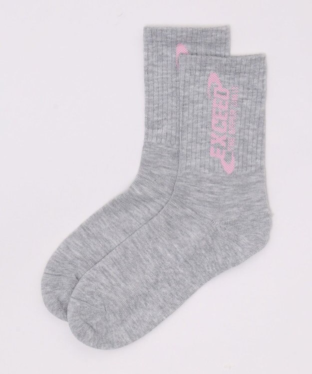 WEGO EXCEEDロゴリブソックス ライトグレー