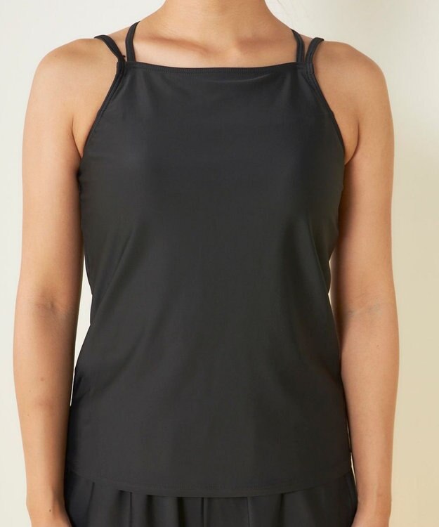 OP／FILA 【ocean pacific】モックネックラッシュガード付き 水着5点セット ベージュ