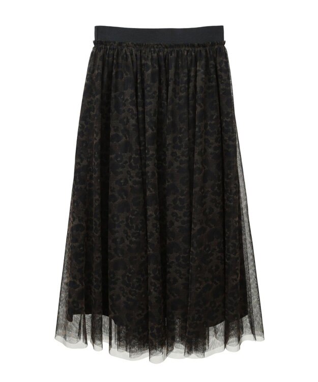 AMERICAN HOLIC チュールギャザースカート Leopard