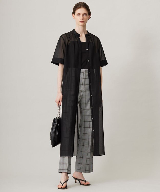 ICB T/Rグレンチェック　セミフレアパンツ グレンチェック系