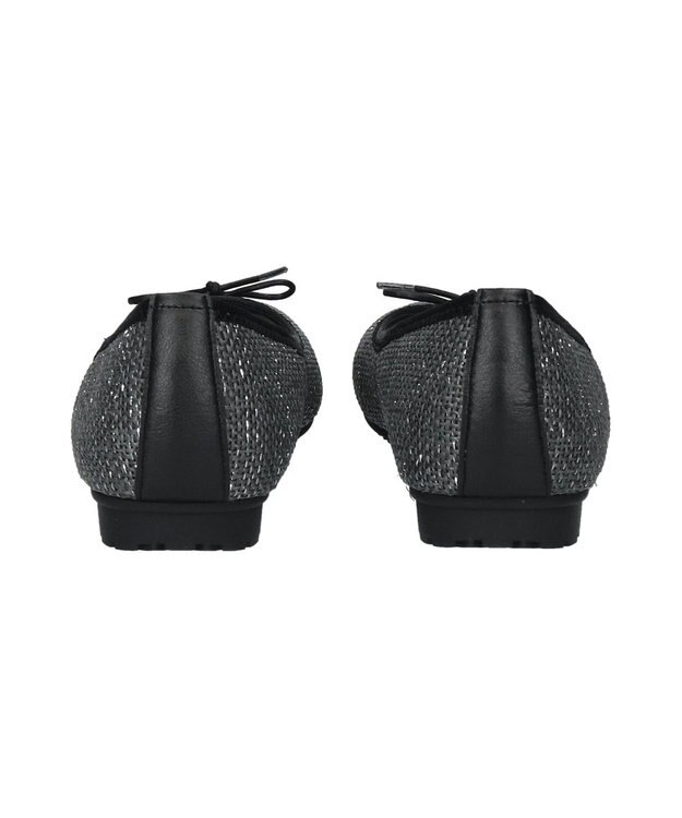 Bridget Birkin ＜3E＞【Bridget Birkin Walk】ラメパナマ調バレエパンプス グレー雑材