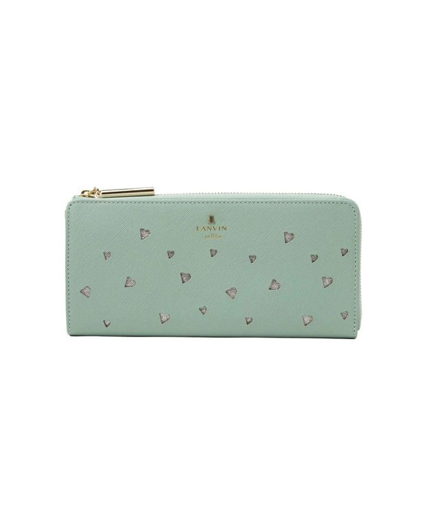 LANVIN en Bleu リュクサンブールハート Lファスナー長財布 ミント