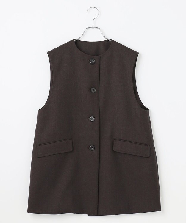 #Newans 大人気ジレが新素材で再登場！チュニックジレ ブラウン