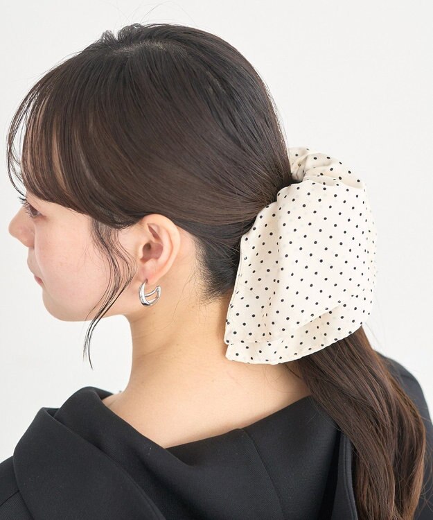 earth music&ecology ドット２段フリルバンス Ivory