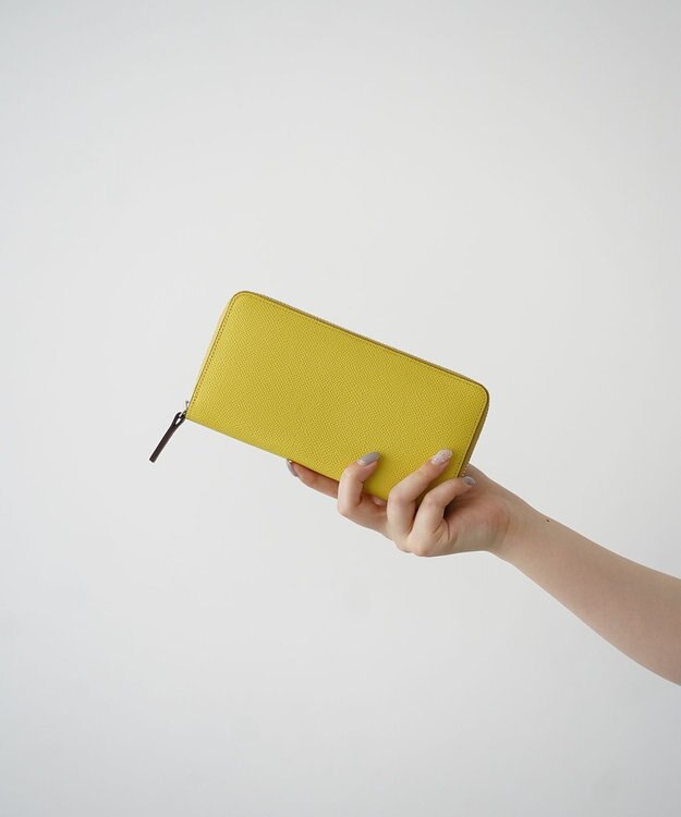 Atelier nuu 【長財布/バイカラー/本革】noble ラウンドウォレット イエロー