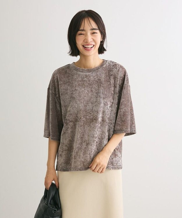 Green Parks シアーベロアプルオーバー Gray