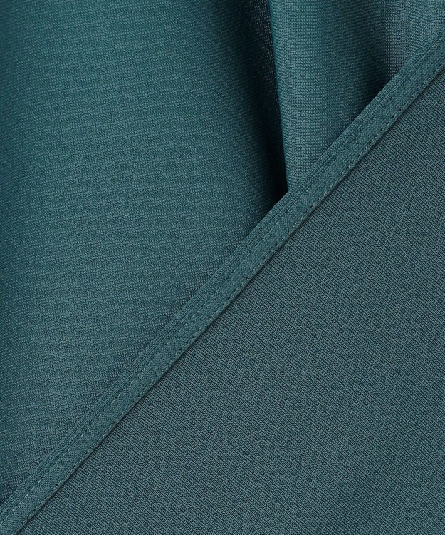 ICB 【WEB限定・洗える】シアートリコット スキッパーカットソー ピーコック系