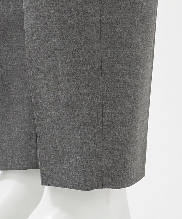 23区 【エステータ】ウールトロドライストレッチ タックテーパード パンツ グレー