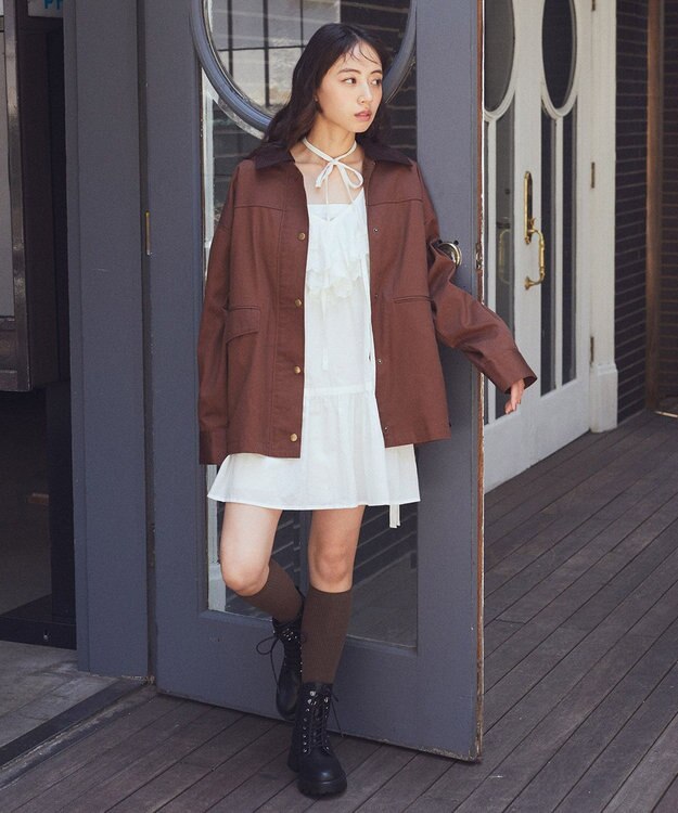 earth music&ecology ハンティングジャケット Brown