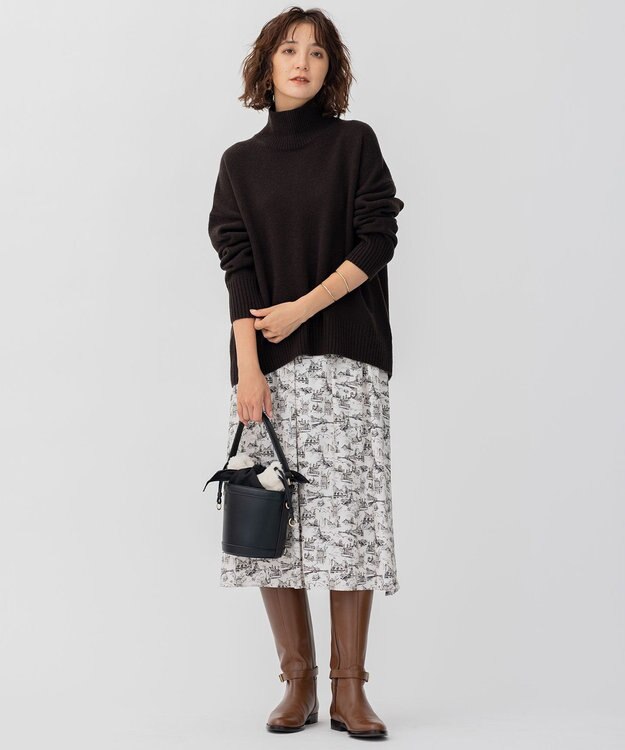 23区 【CLASSY.1月号掲載】ジョッキーベルト ブーツ ダークブラウン系