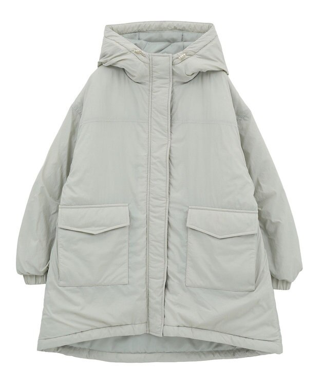 Green Parks フーディ中綿コート Olive