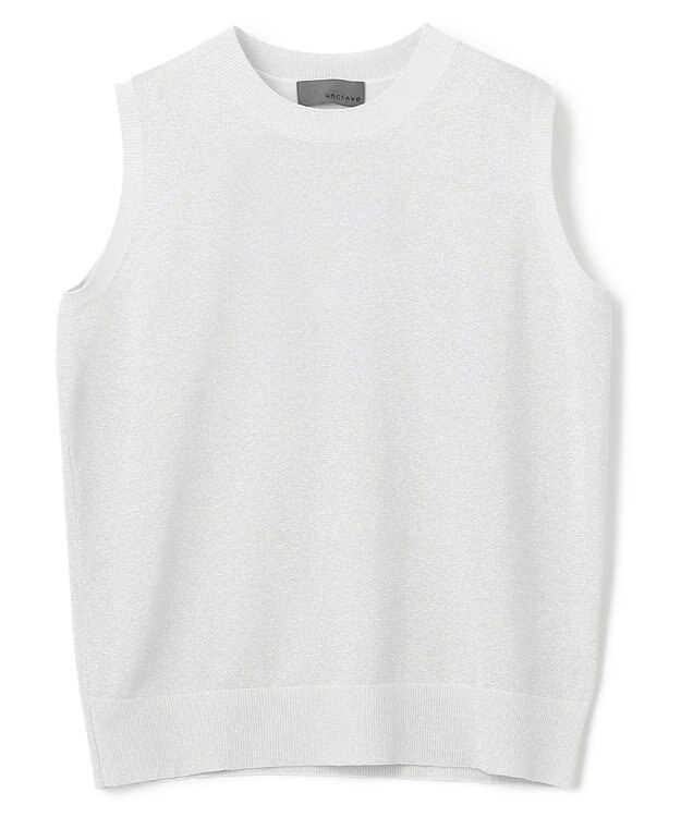 uncrave 【手洗い可】シアー ラメ ノースリーブニット（uncrave STANDARD） シルバー