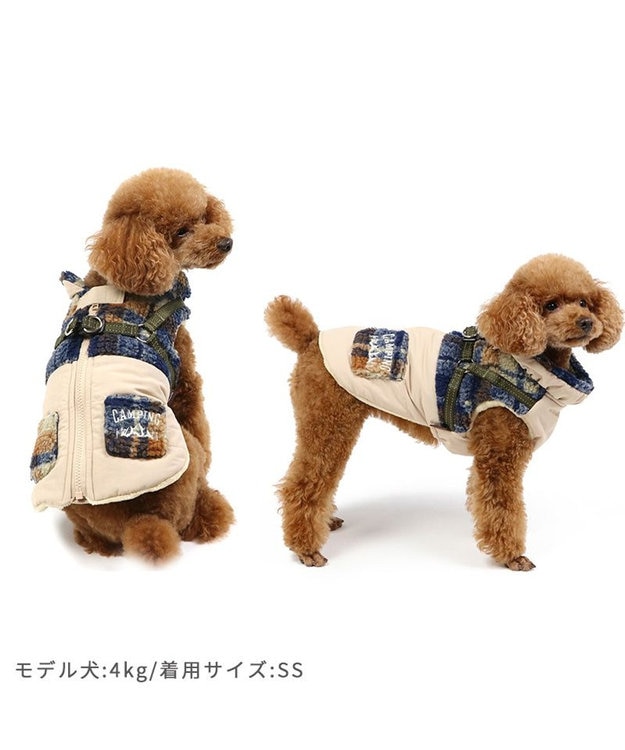 PET PARADISE ペットパラダイス アウター ハーネス ベスト 《チェック柄》 小型犬 チェック柄